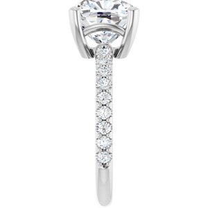 Platinum 9 mm Cushion Ring Mounting – image 7
