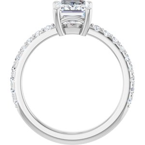 Platinum 8x6 mm Emerald Ring Mounting – image 3
