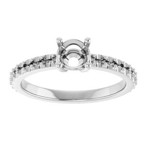 Continuum Sterling Silver 5.2 mm Round Ring Mounting – image 6