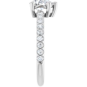 10K White Gold 7x5 mm Pear Ring Mounting – image 7