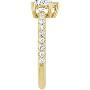 10K Yellow Gold 7x5 mm Pear Ring Mounting – image 7