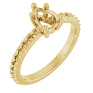 10K Yellow Gold 7x5 mm Pear Ring Mounting – image 2