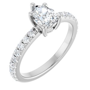 Sterling Silver 7x5 mm Pear Ring Mounting