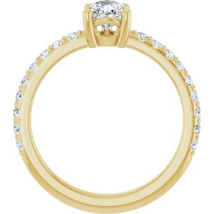 14K Yellow Gold 7x5 mm Pear Ring Mounting – image 3