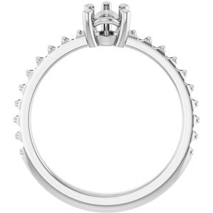 Sterling Silver 7x5 mm Pear Ring Mounting – image 4