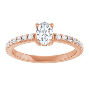10K Rose Gold 6x4 mm Oval Ring Mounting – image 5