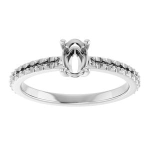 Continuum Sterling Silver 6x4 mm Oval Ring Mounting – image 6