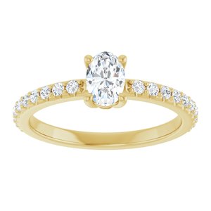 10K Yellow Gold 6x4 mm Oval Ring Mounting – image 5