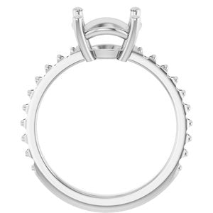 Sterling Silver 9.4 mm Round Ring Mounting – image 4