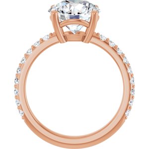 14K Rose Gold 9.4 mm Round Ring Mounting – image 3