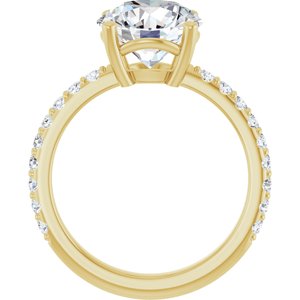 10K Yellow Gold 9.4 mm Round Ring Mounting – image 3