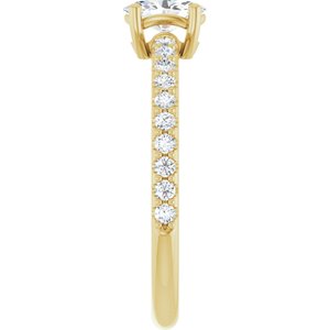 14K Yellow Gold 6x4 mm Oval Ring Mounting – image 7
