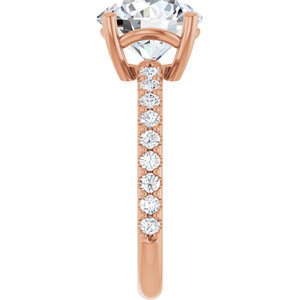 14K Rose Gold 9.4 mm Round Ring Mounting – image 7