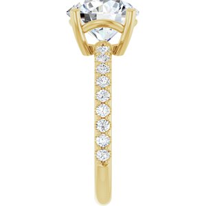 10K Yellow Gold 9.4 mm Round Ring Mounting – image 7