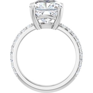 Platinum 10 mm Cushion Ring Mounting – image 3