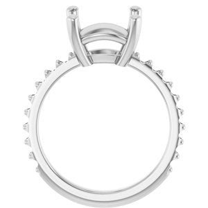 Sterling Silver 10 mm Cushion Ring Mounting – image 4