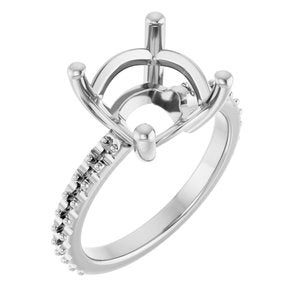 Sterling Silver 10 mm Cushion Ring Mounting – image 2