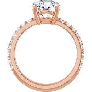 10K Rose Gold 8.2 mm Round Ring Mounting – image 3
