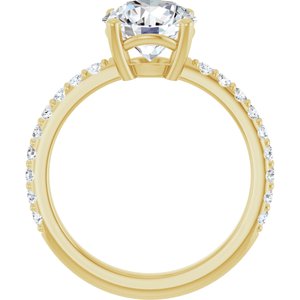 18K Yellow Gold 8.2 mm Round Ring Mounting – image 3
