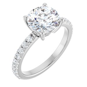 Platinum 8.2 mm Round Ring Mounting