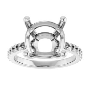 Continuum Sterling Silver 11 mm Cushion Ring Mounting – image 6