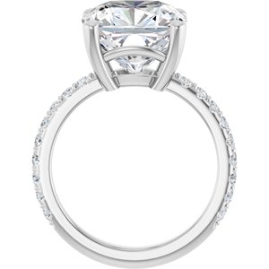Sterling Silver 11 mm Cushion Ring Mounting – image 3