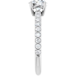 Sterling Silver 6 mm Round 1/3 CTW Lab-Grown Diamond Semi-Set Ring – image 7