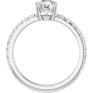 Platinum 6 mm Round 1/3 CTW Lab-Grown Diamond Semi-Set Ring – image 3