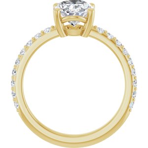 10K Yellow Gold 9x7 mm Oval Ring Mounting – image 3