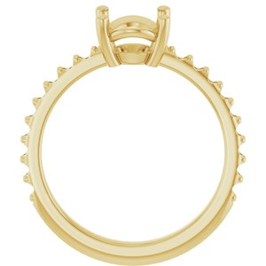 10K Yellow Gold 9x7 mm Oval Ring Mounting – image 4