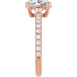 10K Rose Gold 9x7 mm Oval Ring Mounting – image 7