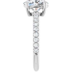 14K X1 White Gold 9x7 mm Oval Ring Mounting – image 7