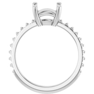 Continuum Sterling Silver 8 mm Cushion Ring Mounting – image 4