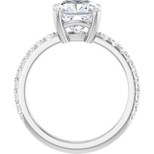 Platinum 8 mm Cushion Ring Mounting – image 3
