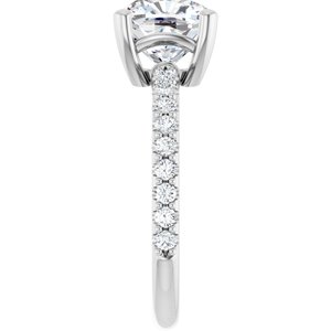 Continuum Sterling Silver 8 mm Cushion Ring Mounting – image 7