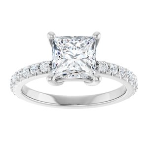 Sterling Silver 6.5 mm Square Ring Mounting – image 5