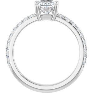 Continuum Sterling Silver 5 mm Square Ring Mounting – image 3