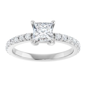 Platinum 5 mm Square Ring Mounting – image 5