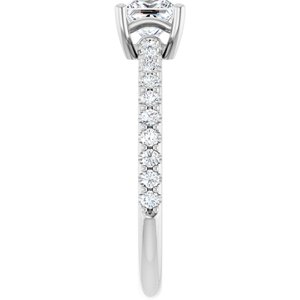 Sterling Silver 4.5 mm Square Ring Mounting – image 7