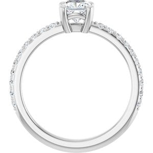 Continuum Sterling Silver 5 mm Cushion Ring Mounting – image 3