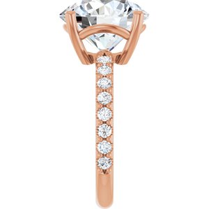 10K Rose Gold 12 mm Round Ring Mounting – image 7
