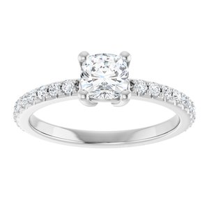 Continuum Sterling Silver 5 mm Cushion Ring Mounting – image 5