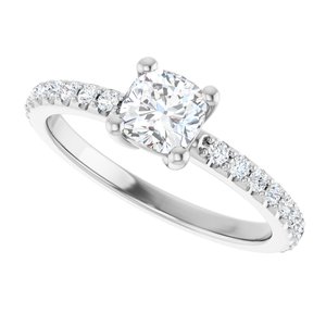 Sterling Silver 5 mm Cushion Ring Mounting – image 8