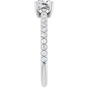 Platinum 5 mm Cushion Ring Mounting – image 7
