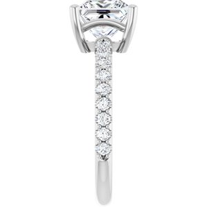 Continuum Sterling Silver 7 mm Square Ring Mounting – image 7