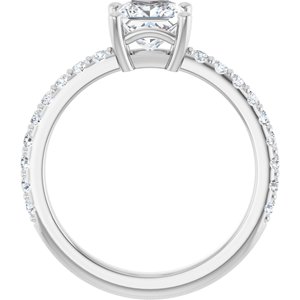 Continuum Sterling Silver 5.5 mm Square Ring Mounting – image 3