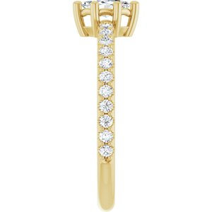 18K Yellow Gold 6x3.5 mm Marquise Ring Mounting – image 7