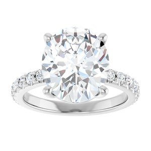 Platinum 12x10 mm Oval Ring Mounting – image 5