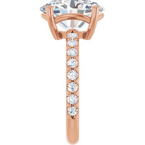 10K Rose Gold 12x10 mm Oval Ring Mounting – image 7