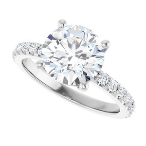Continuum Sterling Silver 8.8 mm Round Ring Mounting – image 8